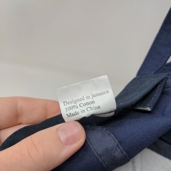 JAMAICA Slideback Hat Blue One Size Adjustable Vented Holes Laid Back Cotton - Picture 8 of 8